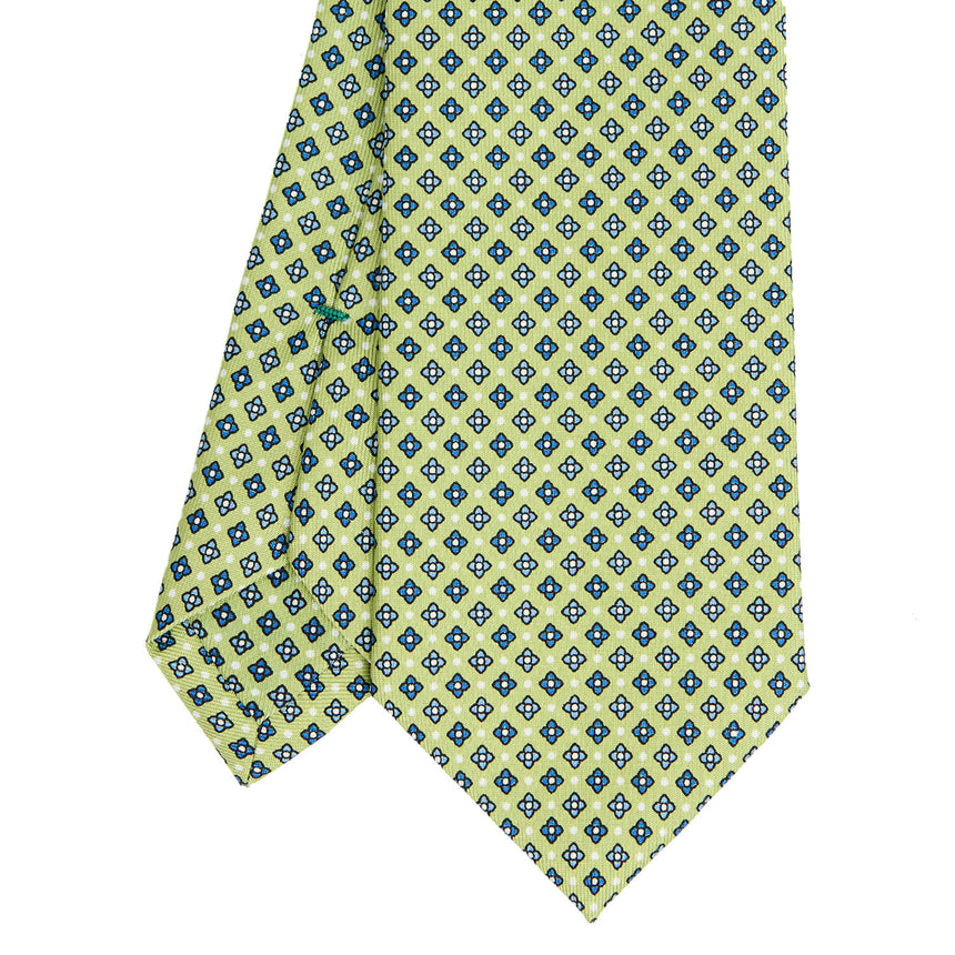 LIGHT GREEN SARTORIAL PRINTED SILK TIE