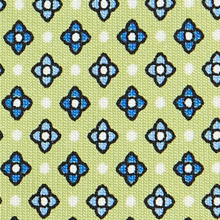 LIGHT GREEN SARTORIAL PRINTED SILK TIE