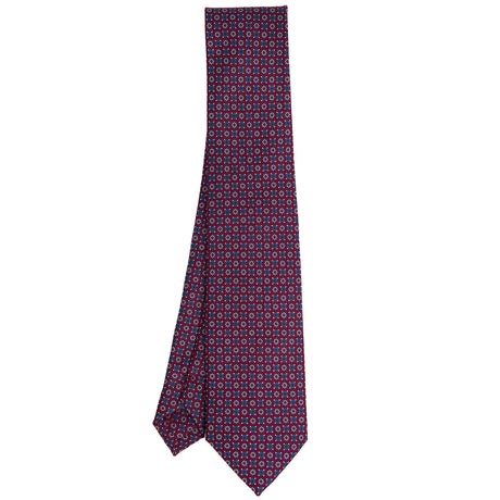 CRAVATTA SARTORIALE IN SETA STAMPATA FUCSIA