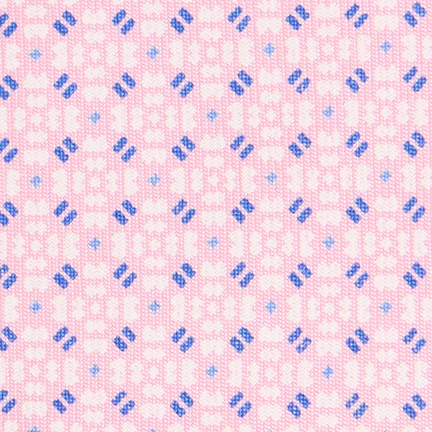 PINK SARTORIAL PRINTED SILK TIE