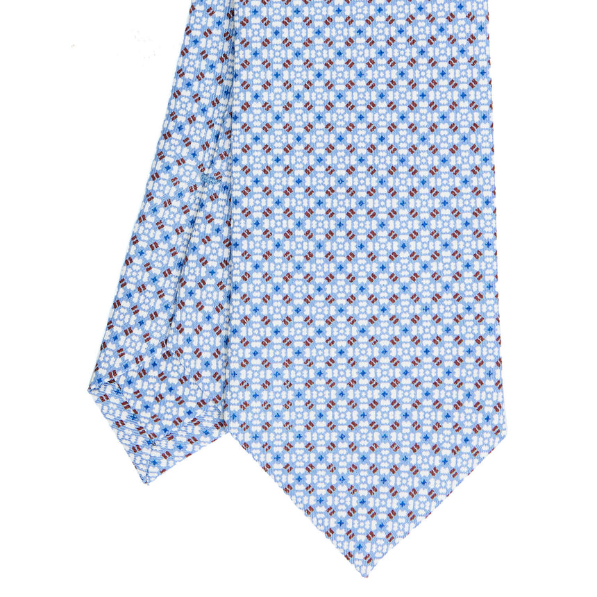 LIGHT BLUE SARTORIAL PRINTED SILK TIE