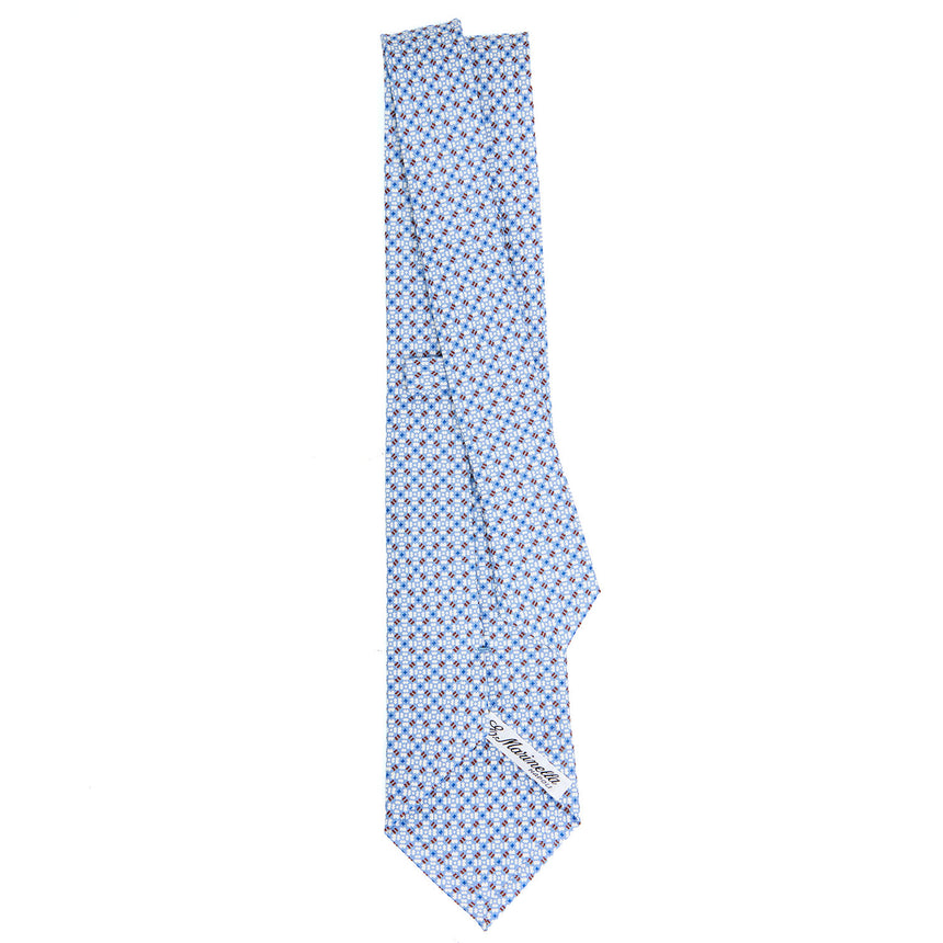 LIGHT BLUE SARTORIAL PRINTED SILK TIE
