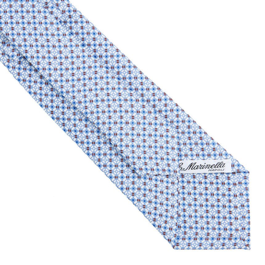 LIGHT BLUE SARTORIAL PRINTED SILK TIE