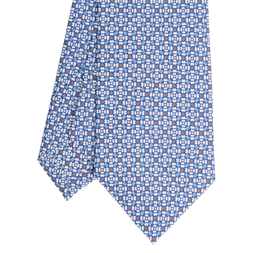 POWDER BLUE SARTORIAL PRINTED SILK TIE