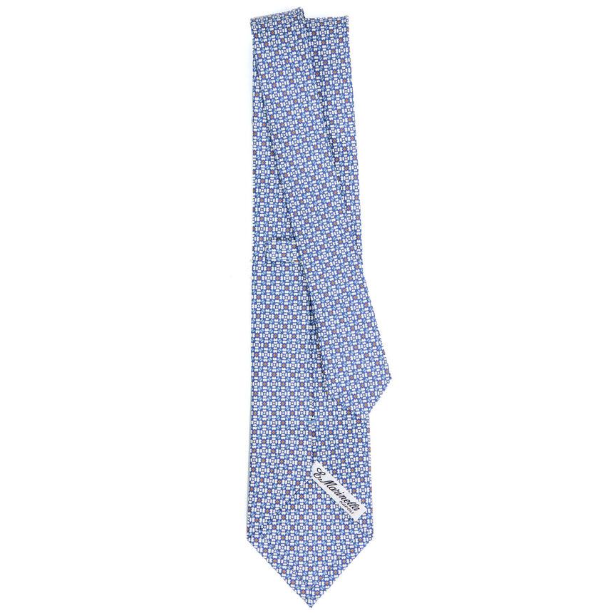 POWDER BLUE SARTORIAL PRINTED SILK TIE