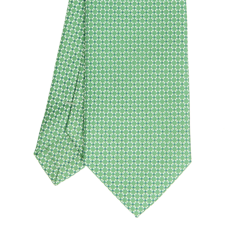 LIGHT GREEN SARTORIAL PRINTED SILK TIE