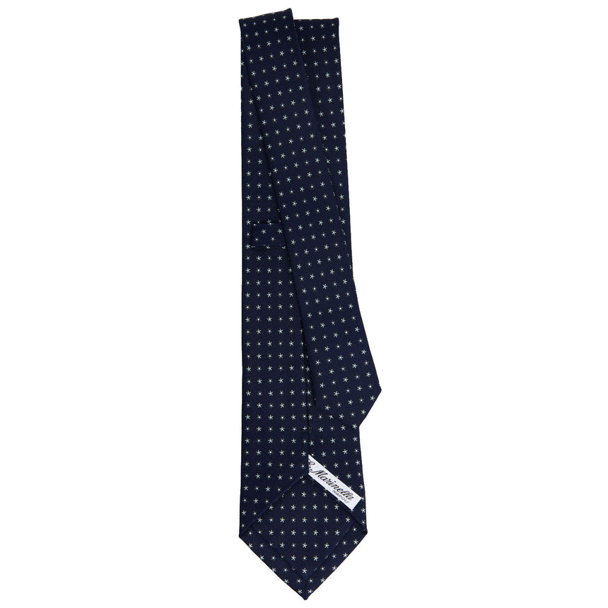 DARK BLUE SARTORIAL PRINTED SILK TIE