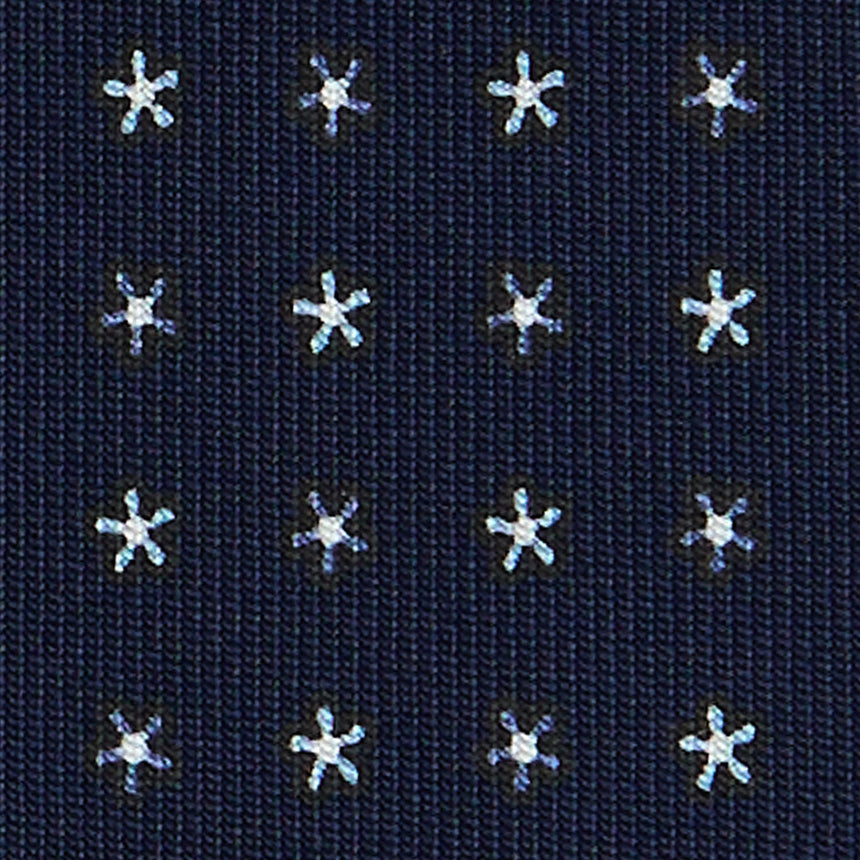 DARK BLUE SARTORIAL PRINTED SILK TIE