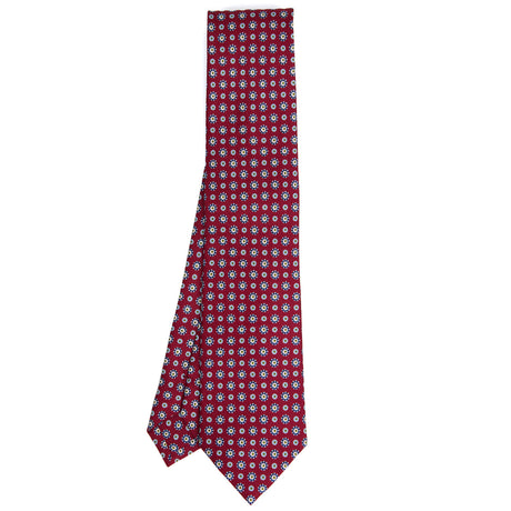 BURGUNDY SARTORIAL PRINTED SILK TIE
