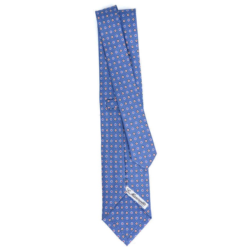 POWDER BLUE SARTORIAL PRINTED SILK TIE