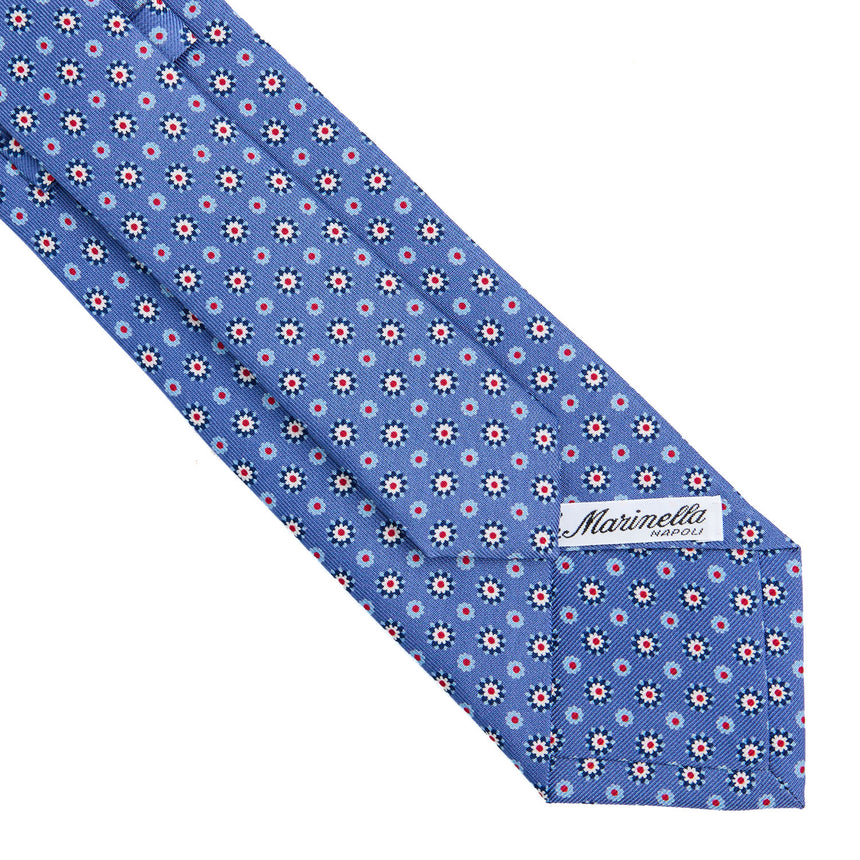 POWDER BLUE SARTORIAL PRINTED SILK TIE
