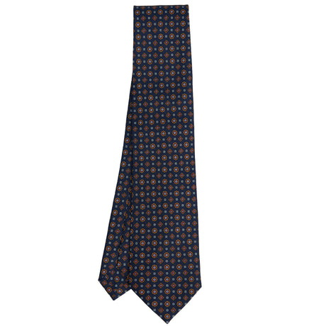 DARK BLUE SARTORIAL PRINTED SILK TIE