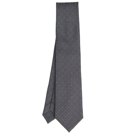 DARK GREY SARTORIAL PRINTED SILK TIE
