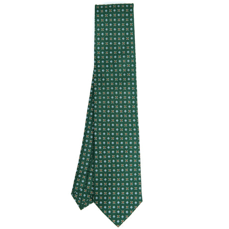 DARK GREEN SARTORIAL PRINTED SILK TIE