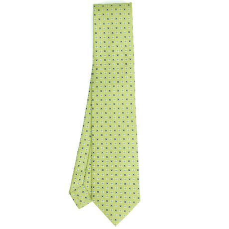 LIGHT GREEN SARTORIAL PRINTED SILK TIE