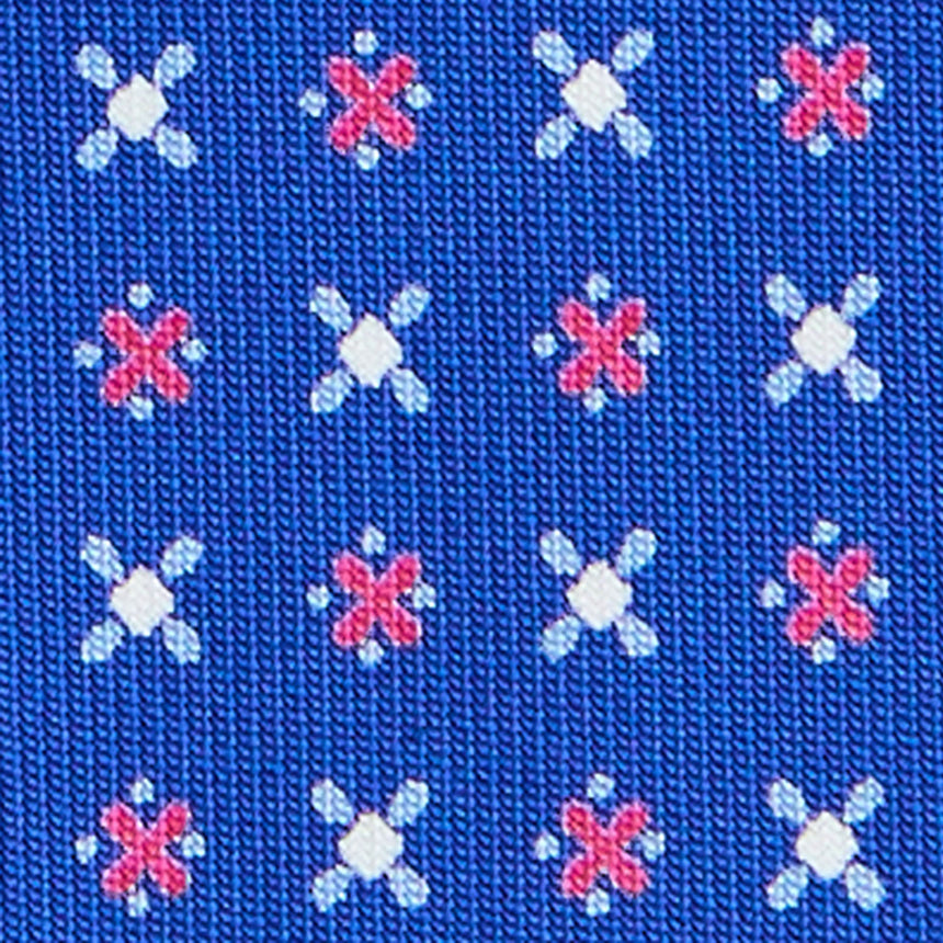 CRAVATTA SARTORIALE IN SETA STAMPATA BLUETTE