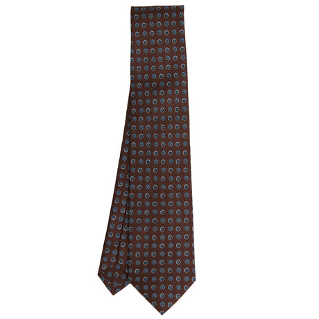 DARK BROWN SARTORIAL PRINTED SILK TIE