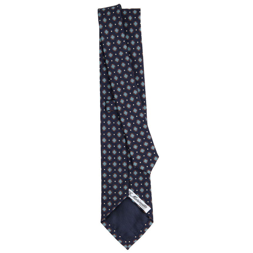CRAVATTA SARTORIALE IN LANA blu scuro
