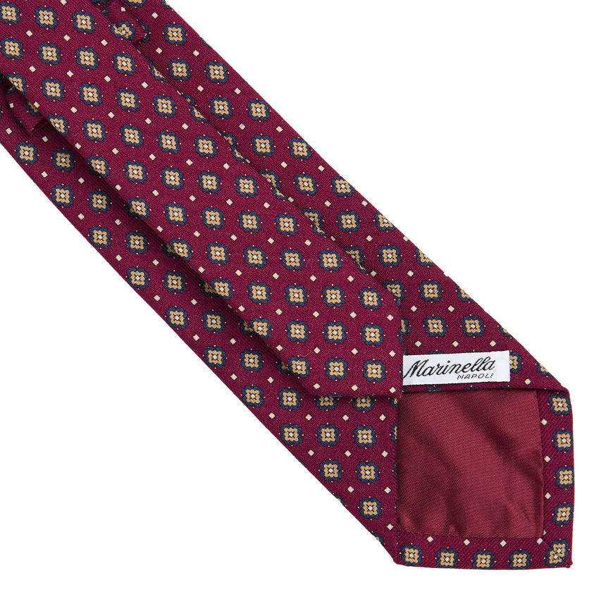 CRAVATTA SARTORIALE IN LANA BORDEAUX