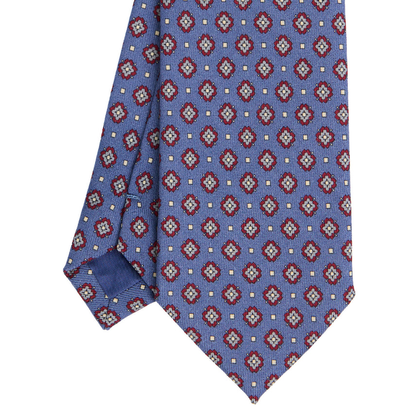 CRAVATTA SARTORIALE IN LANA AZZURRO POLVERE