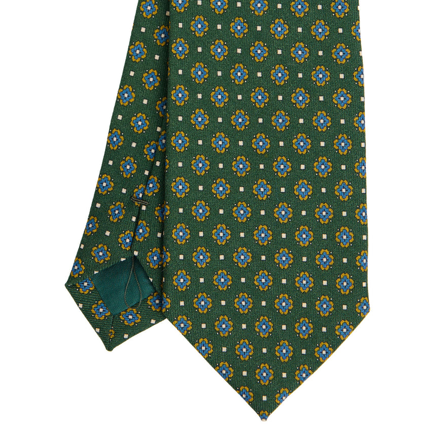 CRAVATTA SARTORIALE IN LANA VERDE OLIVA