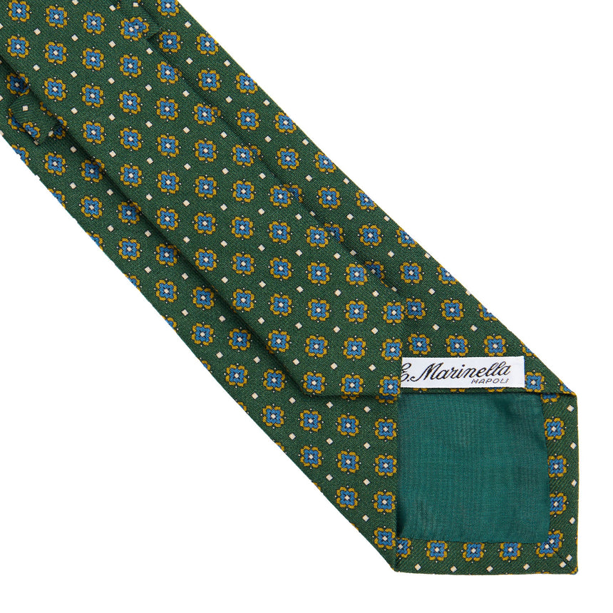 CRAVATTA SARTORIALE IN LANA VERDE OLIVA