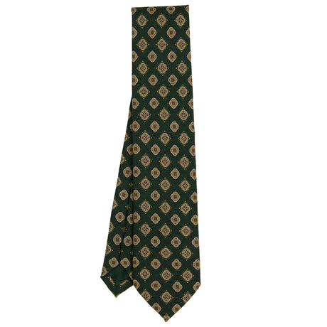 CRAVATTA SARTORIALE IN LANA VERDE SCURO