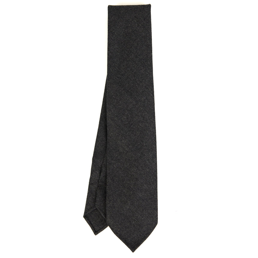 DARK GREY SARTORIAL UNLINED WOOL TIE