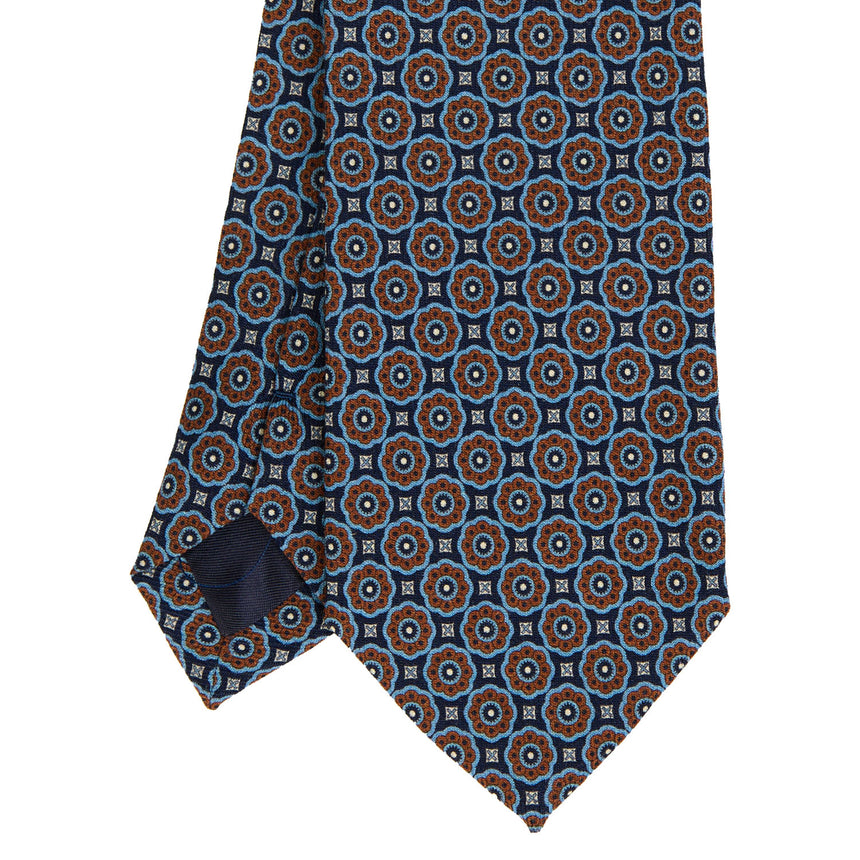 CRAVATTA SARTORIALE IN LANA BLU SCURO