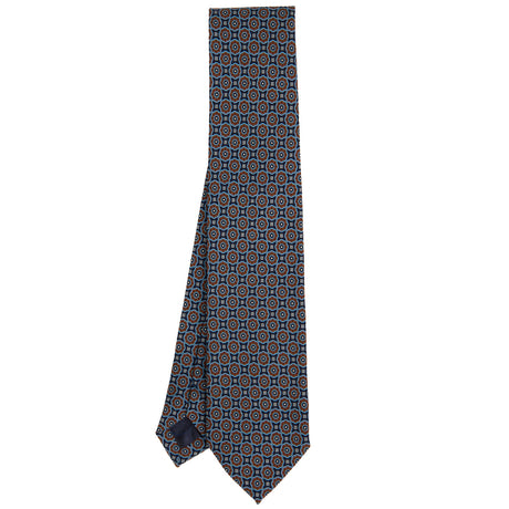 CRAVATTA SARTORIALE IN LANA BLU SCURO