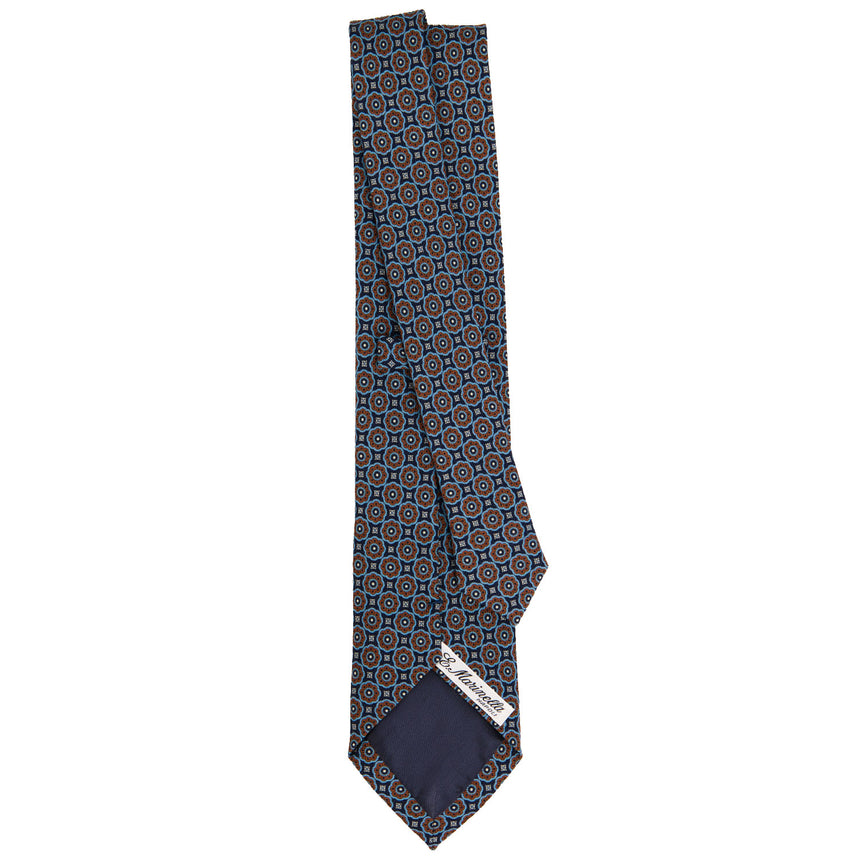 CRAVATTA SARTORIALE IN LANA BLU SCURO