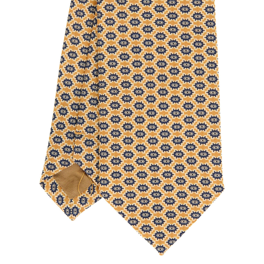 CRAVATTA SARTORIALE IN LANA GIALLO