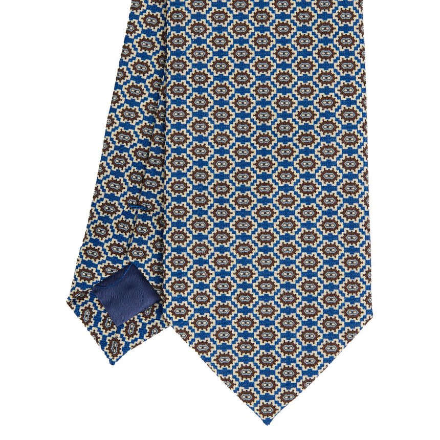CRAVATTA SARTORIALE IN LANA BLU