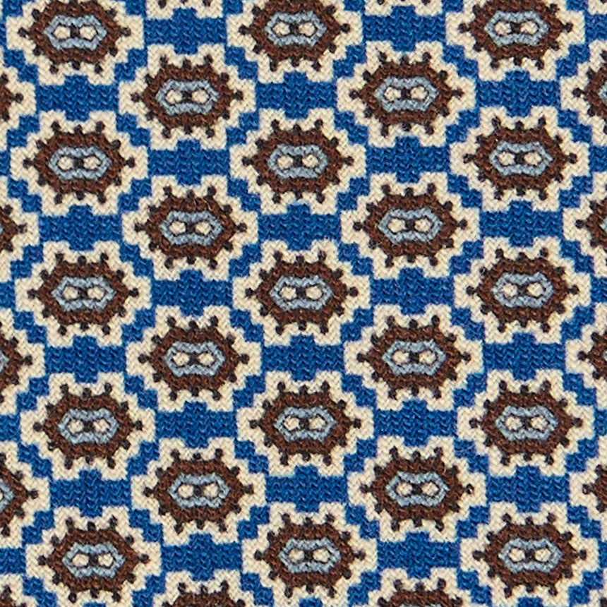 CRAVATTA SARTORIALE IN LANA BLU