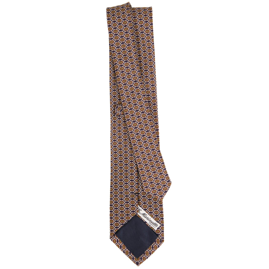 CRAVATTA SARTORIALE IN LANA BLU SCURO