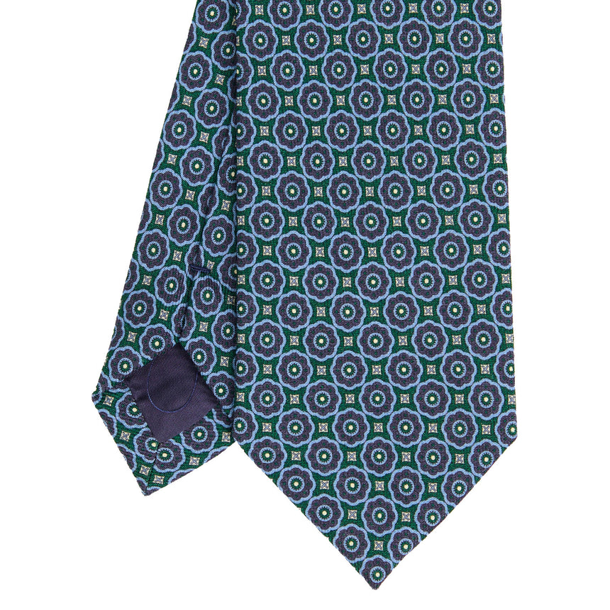 CRAVATTA SARTORIALE IN LANA VERDE SCURO