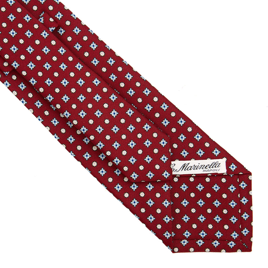 BURGUNDY SARTORIAL PRINTED SILK TIE
