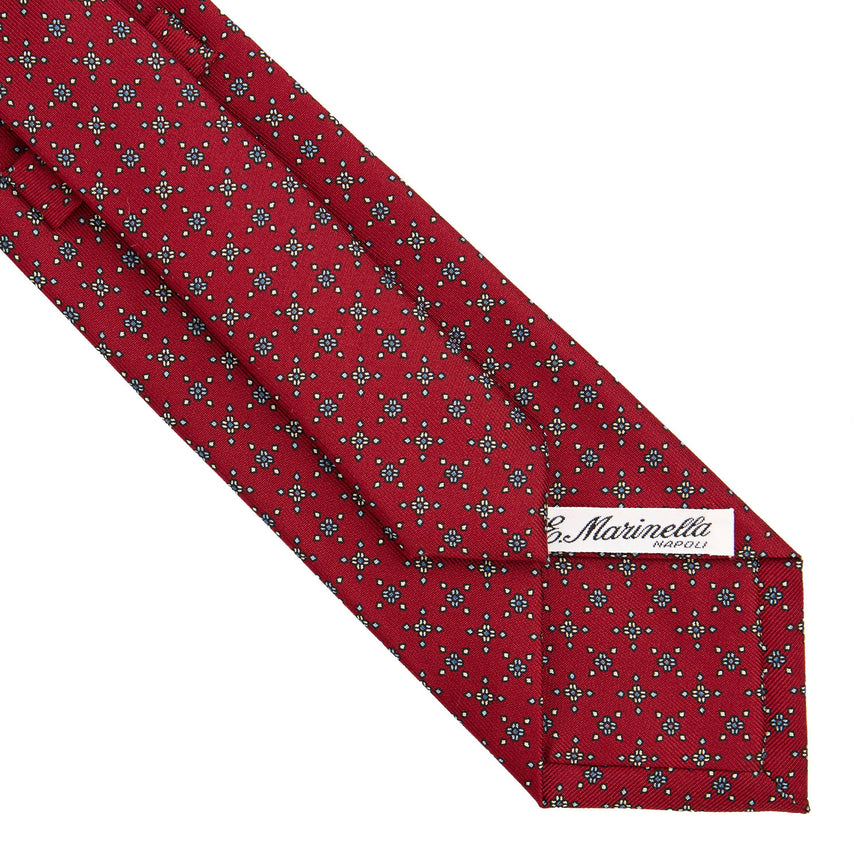 BURGUNDY SARTORIAL PRINTED SILK TIE