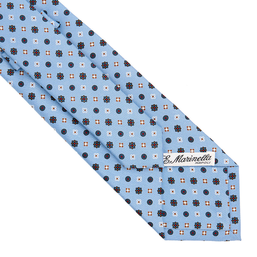 LIGHT BLUE SARTORIAL PRINTED SILK TIE