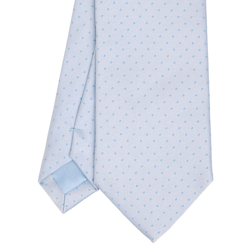 CRAVATTA CERIMONIA IN SETA JACQUARD AZZURRA