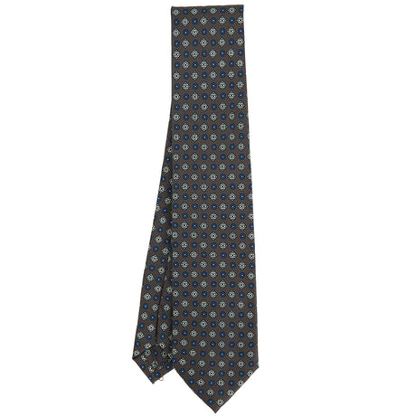 DARK GREY SARTORIAL PRINTED SILK TIE