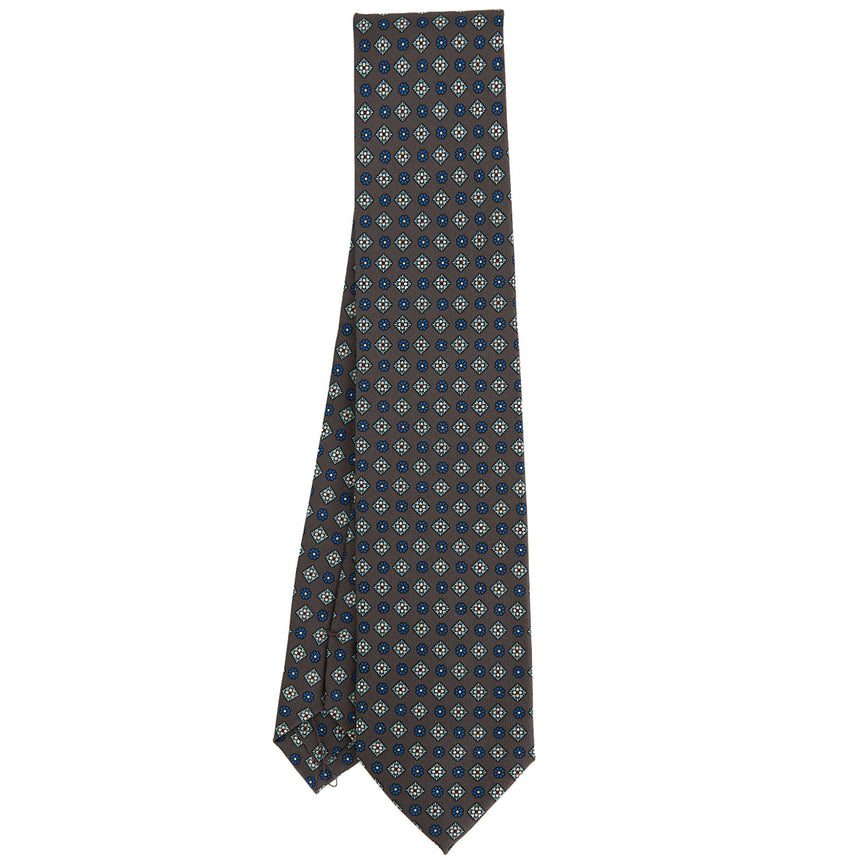 DARK GREY SARTORIAL PRINTED SILK TIE