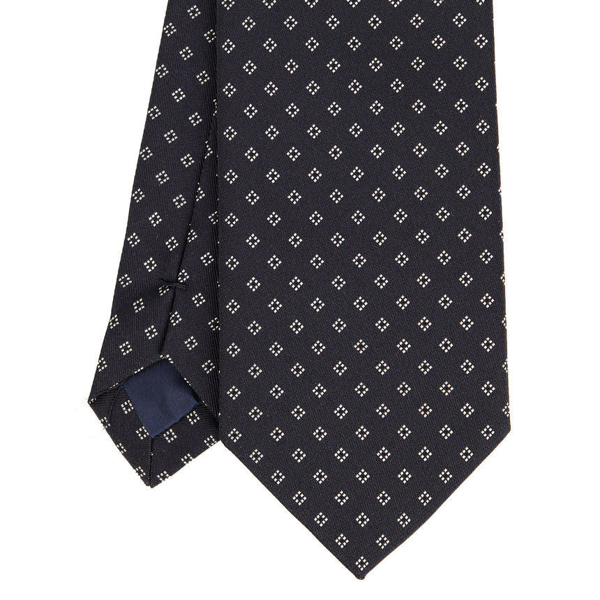 CRAVATTA CERIMONIA IN SETA JACQUARD BLU SCURO