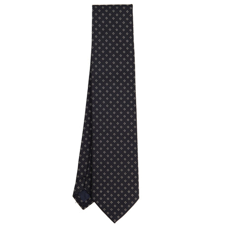 CRAVATTA CERIMONIA IN SETA JACQUARD BLU SCURO