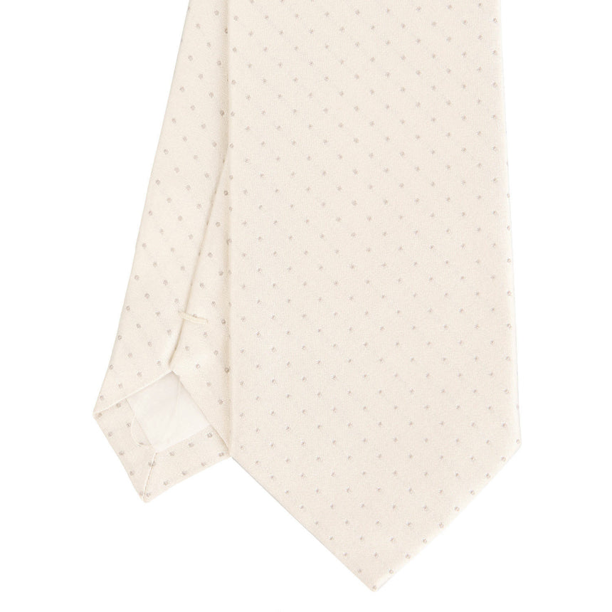 CRAVATTA CERIMONIA IN SETA JACQUARD BIANCA