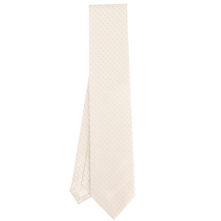 CRAVATTA CERIMONIA IN SETA JACQUARD BIANCA