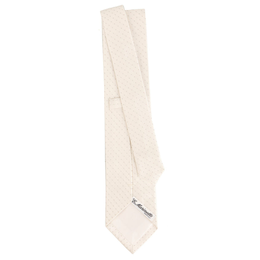 CRAVATTA CERIMONIA IN SETA JACQUARD BIANCA