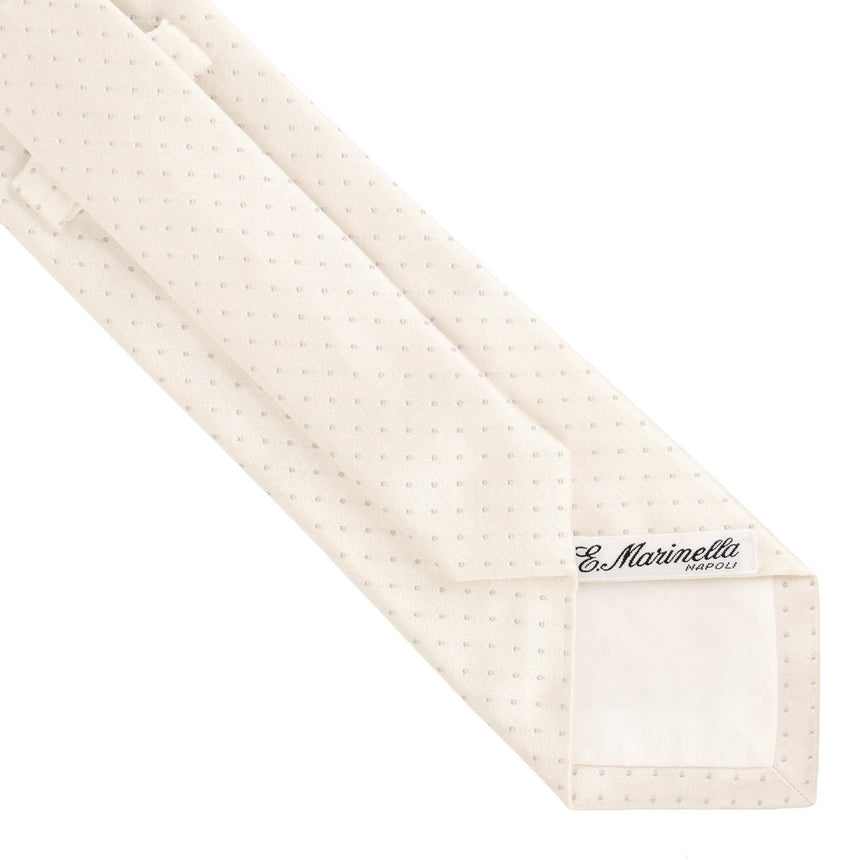 CRAVATTA CERIMONIA IN SETA JACQUARD BIANCA