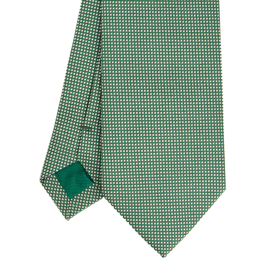 CRAVATTA CERIMONIA IN SETA JACQUARD VERDE SCURO