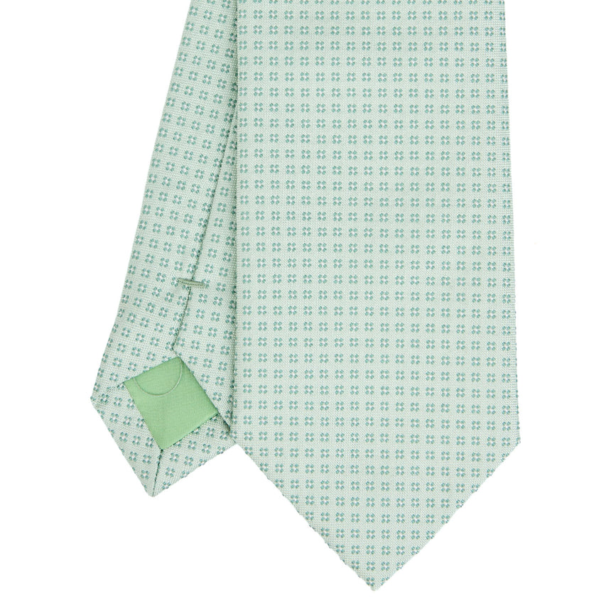 LIGHT GREEN CEREMONIAL JACQUARD SILK TIE